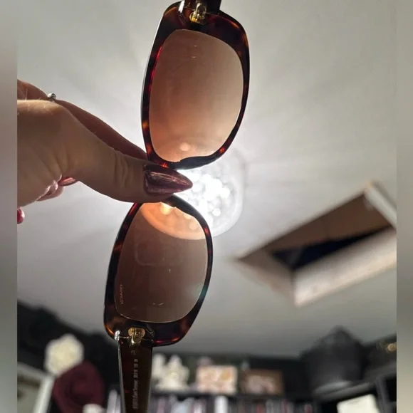 Coach Black Women's Dark Tortoise Sunglasses - Picture 7 of 13